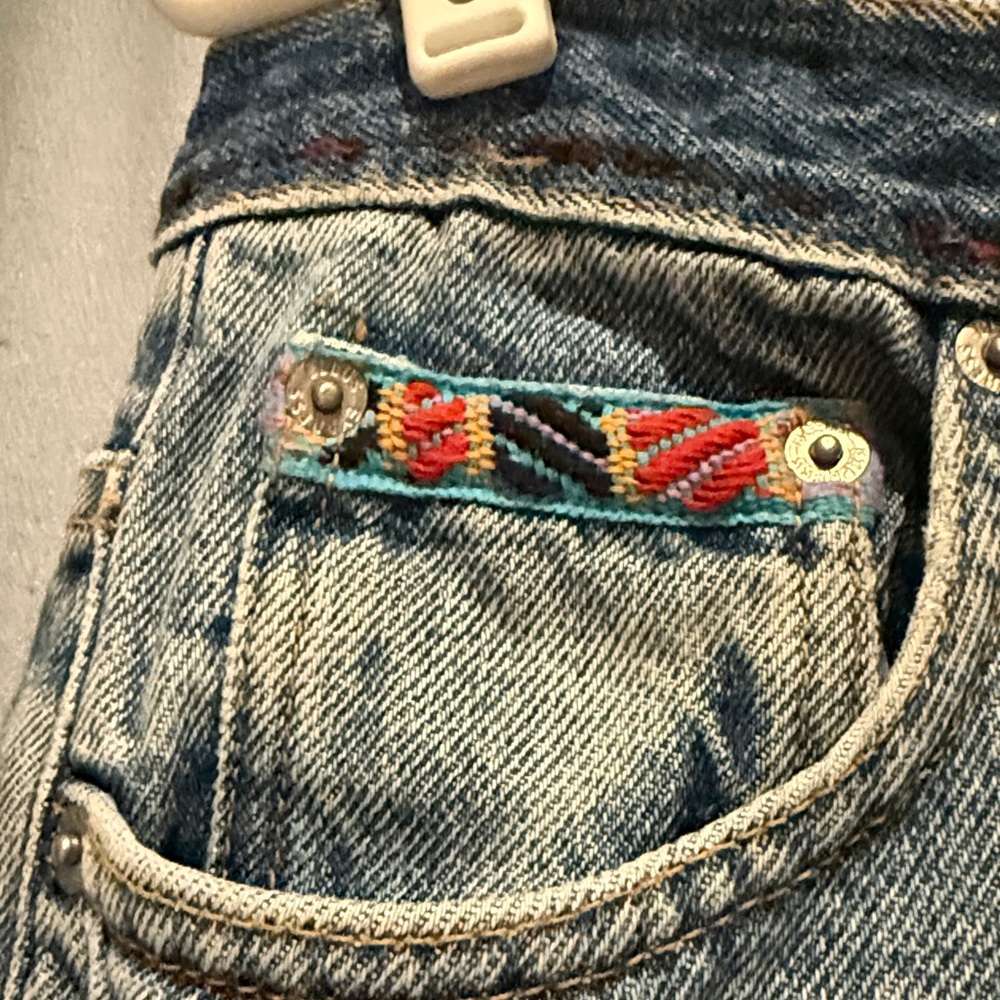 Express Bleus Vintage Emroidered Women’s Jeans Size 9/10 - Picture 4 of 14